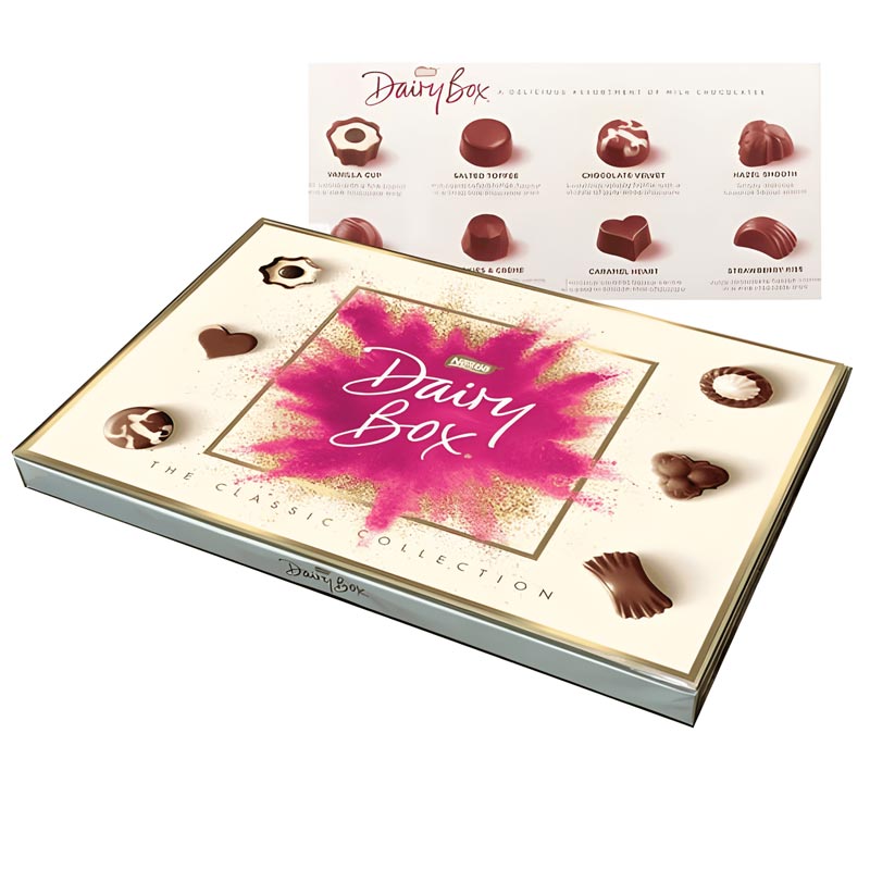 Boîte de Chocolats Dairy Box au Lait - Un Délice à Offrir