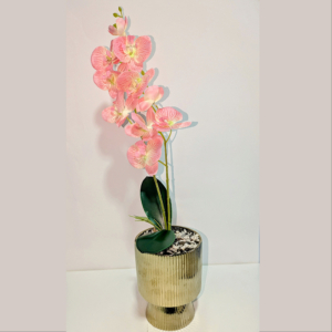 Vase avec Orchidées Artificielles rose