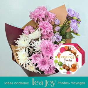 Bouquet varier avec chocolat Merci