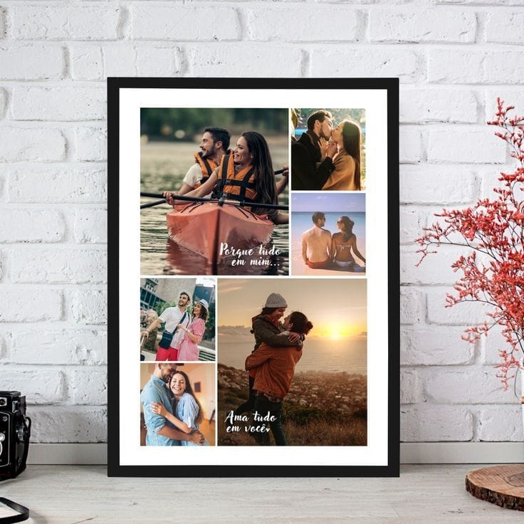 Arte Digital Quadro Namorados Personalizado Casal Presente Namoro