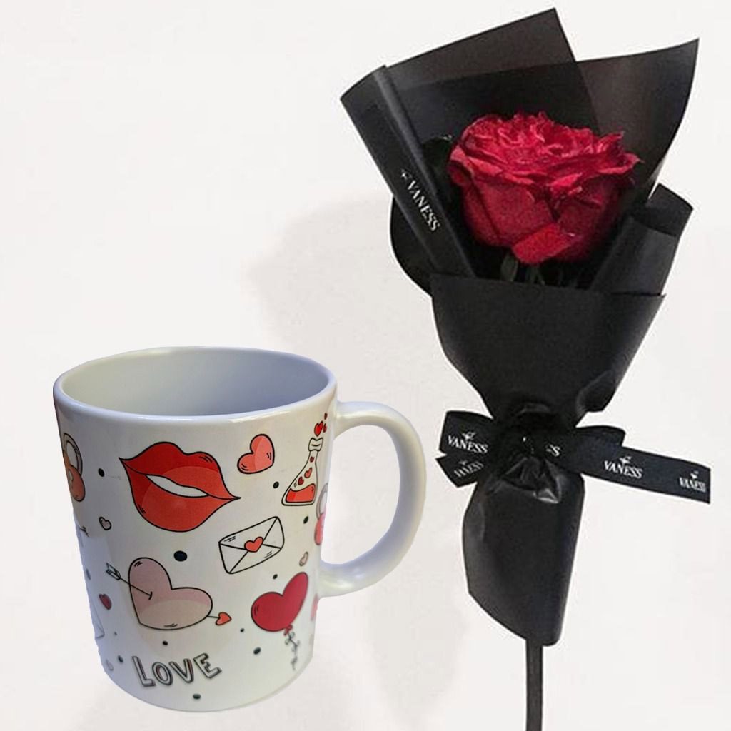 A rose with a cup